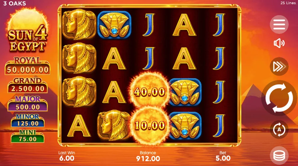 Топ-приз Grand Jackpot Sun of Egypt